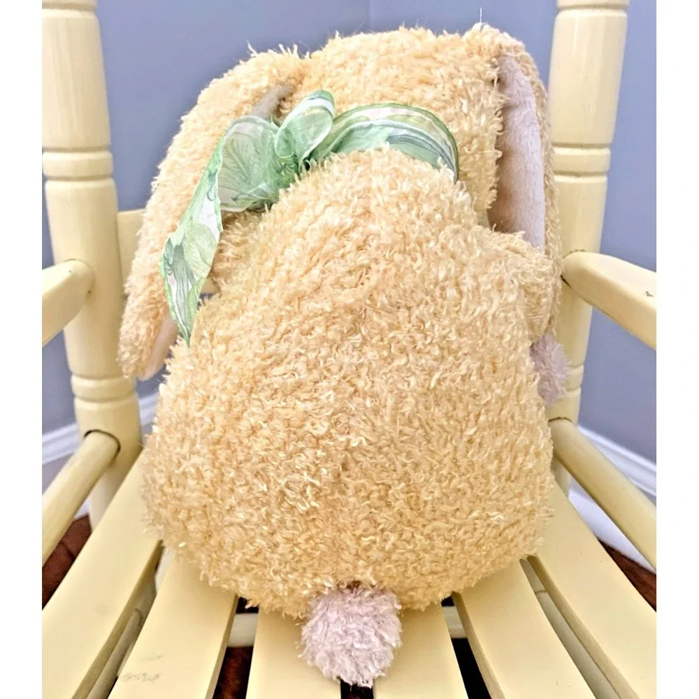 Plush Bunny Yellow White Rabbit Easter Dan Dee Collector's Choice Floppy Ears